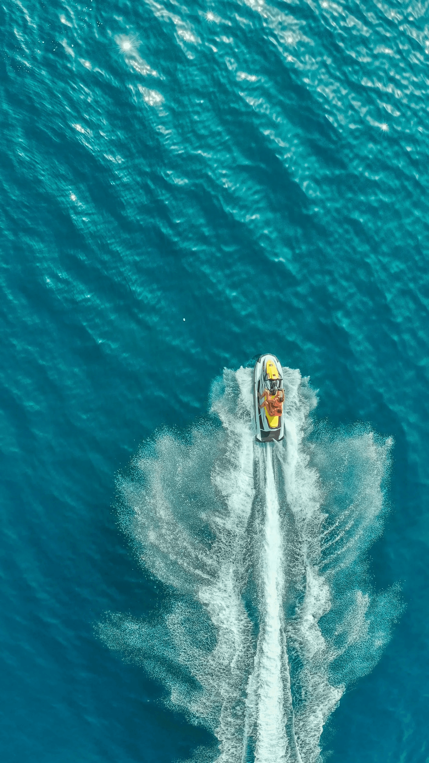 Jet ski on turquoise water at Les Salines