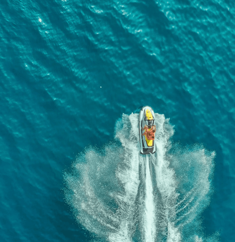 Jet ski on turquoise water