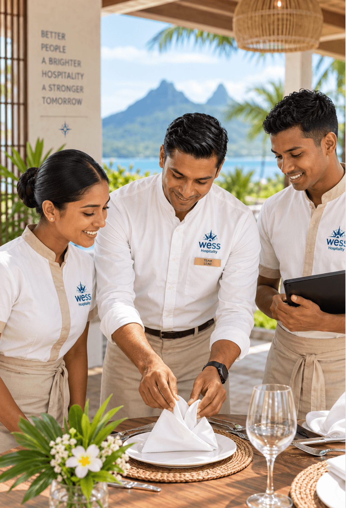 Tropical restaurant dining